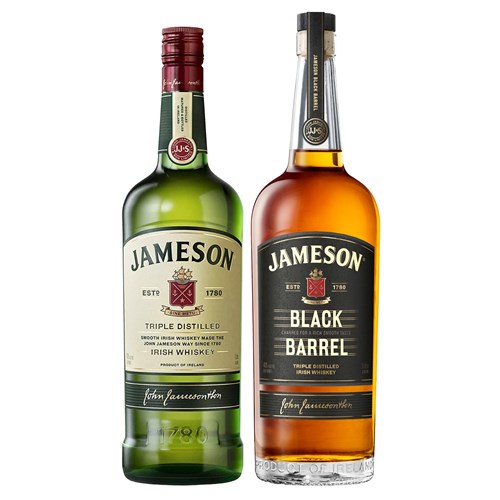 Jameson Triple Distilled and Black Barrel 2x70cl
